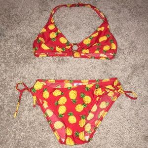 Red and Pineapple Bikini